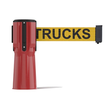 Montour Line Retractable Belt Barrier Cone Mount Red Case 9ft. Forkl..Belt CM115-RD-DANFOYB-90